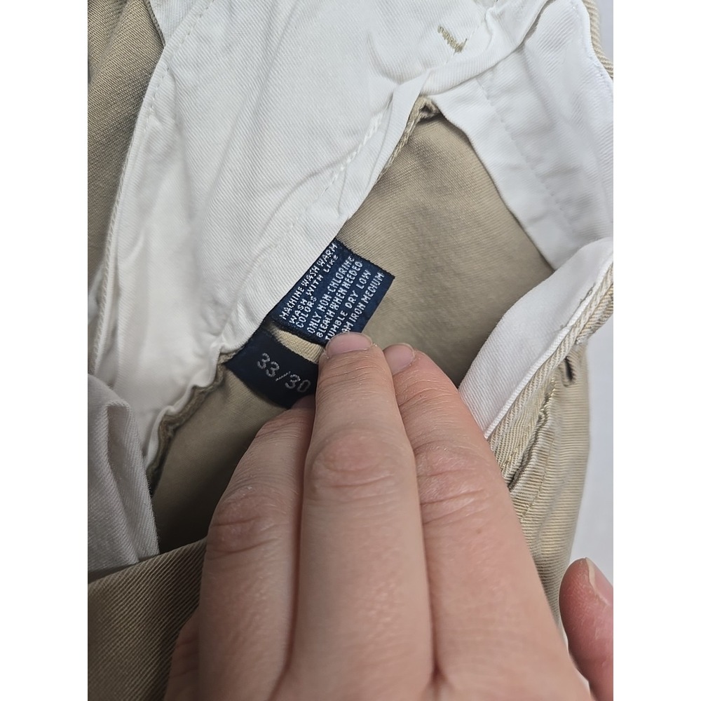 Vintage Polo Ralph Lauren Classic Chino Prospect Pants Men's 33/30 (32/28) Beige - Picture 5 of 8